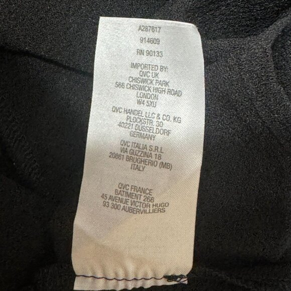 LINEA by Louis Dell-Olio Long Sleeve Button-Down Crepe Shacket, Black, Medium - Picture 7 of 8